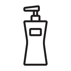 Body lotion Vector Line Icon Design