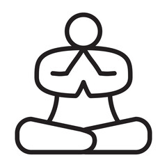 Yoga for Beauty Vector Line Icon Design