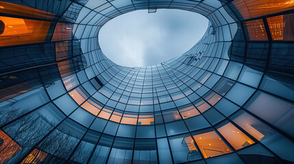 Naklejka premium Modern architectural glass facade