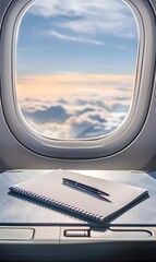 Fototapeta premium view from airplane window