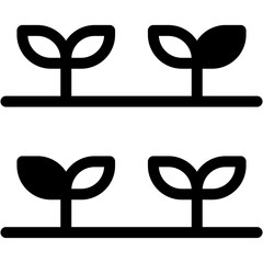 gardening, plant, plantation, sapling, growth Icon
