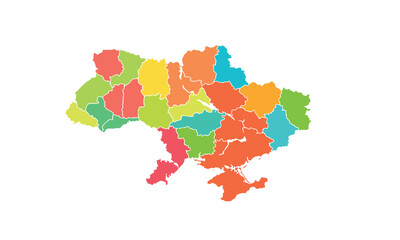 Ukraine map isolated modern colorful style. for website layouts, background, education, precise, customizable, Travel worldwide, map silhouette backdrop, earth geography, political, reports.