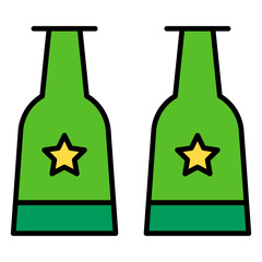 Alcohol, bottle, celebration, champagne, drinks Icon