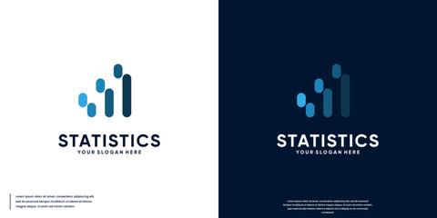 simple logo bar chart, investment analysis, logo design element.