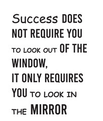 Obraz premium A vector image with quote in success in portrait orientation with white background and black text 
