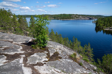 View of Tervu bay, Lake Ladoga, Karelia, Russia