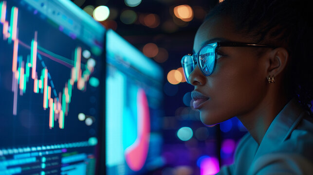 A data analyst creating a time-series analysis.