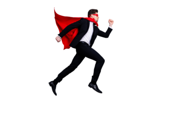 Profile side full length body size view portrait of his he nice attractive classy strong purposeful best perfect great excellent ideal guy fast reaction isolated over light gray background