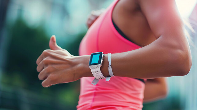 A fitness enthusiast promoting fitness trackers.