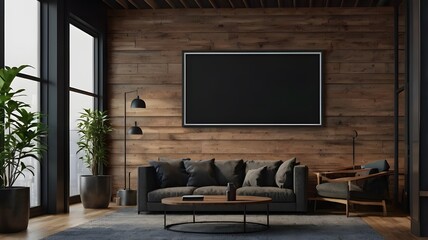 Interior is an modern  waiting room with sofas 