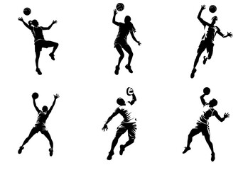 volleyball player. volleyball athlete silhouettes