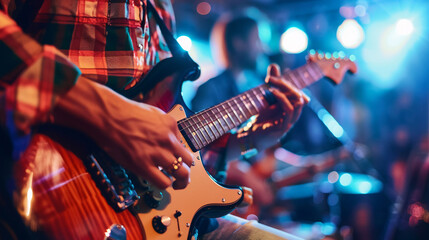 Obraz premium A musician hosting a live music trivia game.