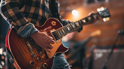 A musician teaching guitar techniques live.