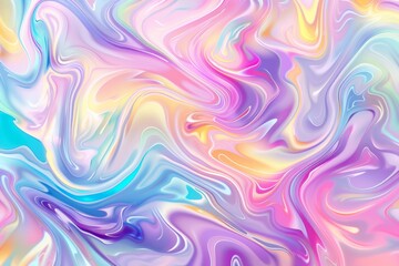 Obraz premium Vibrant abstract swirls of pastel colors liquid background