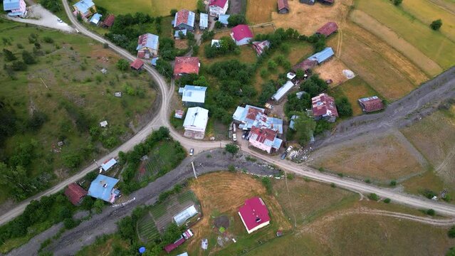 Beautiful Village Drone Video. Kastamonu - Turkey