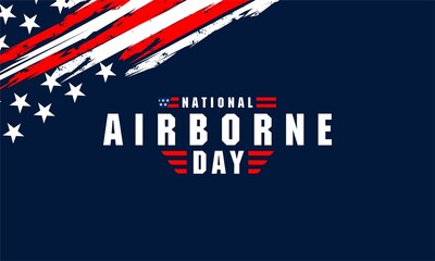 National Airborne Day background template. Holiday concept. background, banner, placard, card, and poster design template with text inscription and standard color. vector illustration.