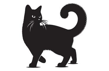 Fototapeta premium vector of a cat icon on white background