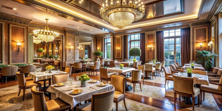 Luxurious restaurant management concept with top-notch service and attention to detail, 5 star, reputation