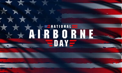 National Airborne Day background template. Holiday concept. background, banner, placard, card, and poster design template with text inscription and standard color. vector illustration.