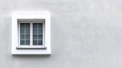 Fototapeta premium Create a minimalistic architectural photograph with negative space, featuring a single window