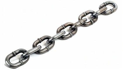 Obraz premium A chain with two links on a white background.