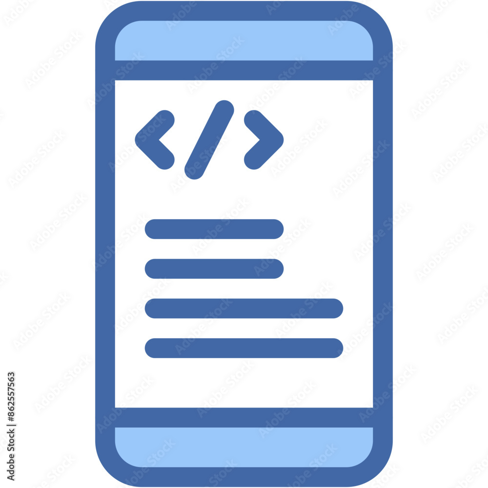 Wall mural vector icon app, coding, development, mobile, code