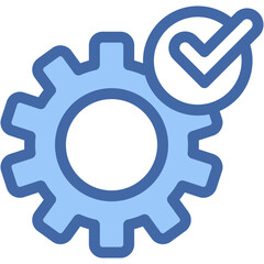 Vector Icon cogwheel, cog, gear, tick, setting
