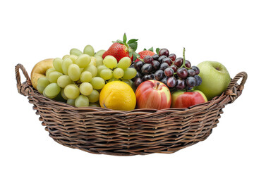 Fresh Fruit in Wicker Basket