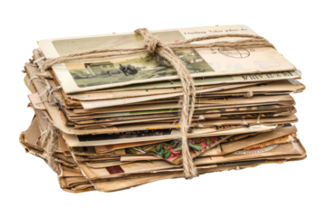 Vintage Postcards Tied with Twine