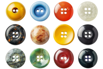 Collection of Colorful Buttons