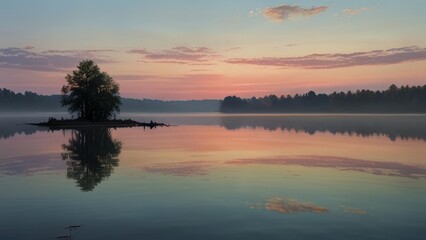 Serene Lake Sunrise