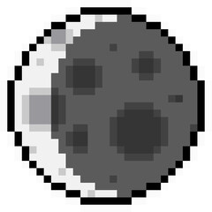 Fototapeta premium Pixel art crescen moon