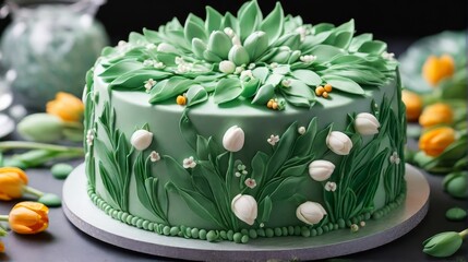 Elegant Spring Floral Cake