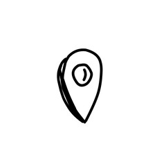 hand drawn map pins sign location