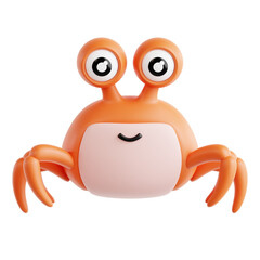Crab 3D Icon Illustration