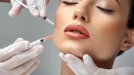 Model who received facial injections of Bellafil for correction.