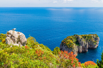 The wonderful island of Capri, amalfi coast, bay of naples, italy