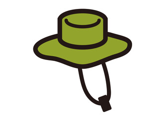 サファリハットのシンプルイラスト