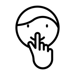 Quiet Vector Line Icon Design