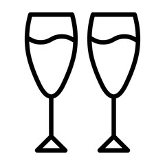 Wine Vector Line Icon Design