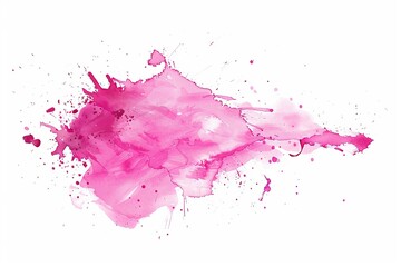 Using pink watercolor brush, paint a modern stylized striped card. Using aquarelle abstract hand drawn paper texture liquid colour background.