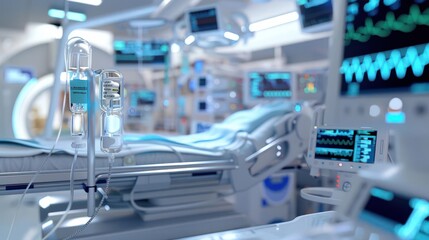 Fototapeta premium Medical device innovation, advanced healthcare technology, futuristic medical tools, modern treatment devices, stateoftheart healthcare equipment