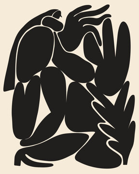 black shape abstract object vector art