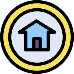 Vector Icon Home, homepage, house, browser