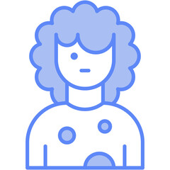 Vector Icon hairdresser, coiffeur, hairstylist, hair salon, curly hair