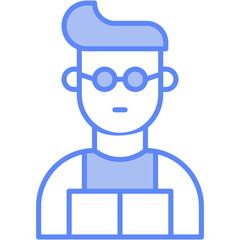 Vector Icon Book reader, learner, student, scholar