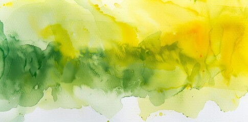 Fototapeta premium Yellow and turquoise watercolor background business card painted by hand