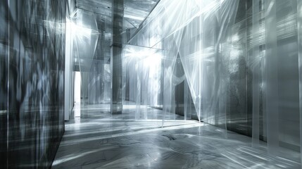 Dynamic light patterns creating a sense of space