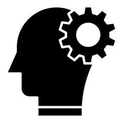 Vector Icon thinking, mind, thought, user, human brain