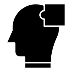 Vector Icon autism, mind, thought, user, human brain